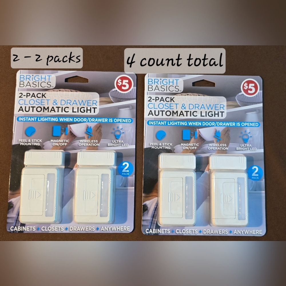 4 Pack Automatic Drawer Light